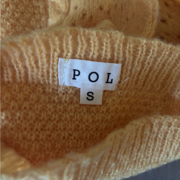 POL Yellow crop Sweater Tank Top NWOT - Picture 3 of 3